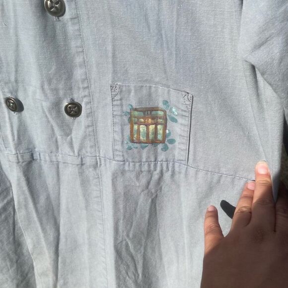 Blue Fish Hand Painted Jacket RARE! - Picture 5 of 10